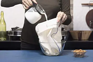 Food Grade Reusable Liquid Organic Cotton Filter Mesh Bag For Nut Milk/Coffee/Tea Filter Hemp Nylon  Washable