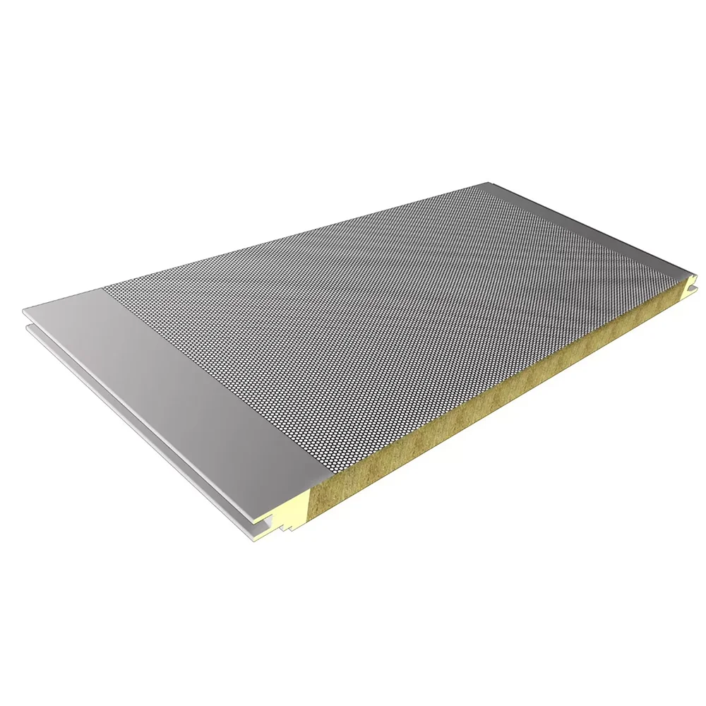 Flame Retardant Sound Absorbing Sponge Ktv Fire Proof Acoustic Foam Panel perforated Steel Rock Wool sandwich panels