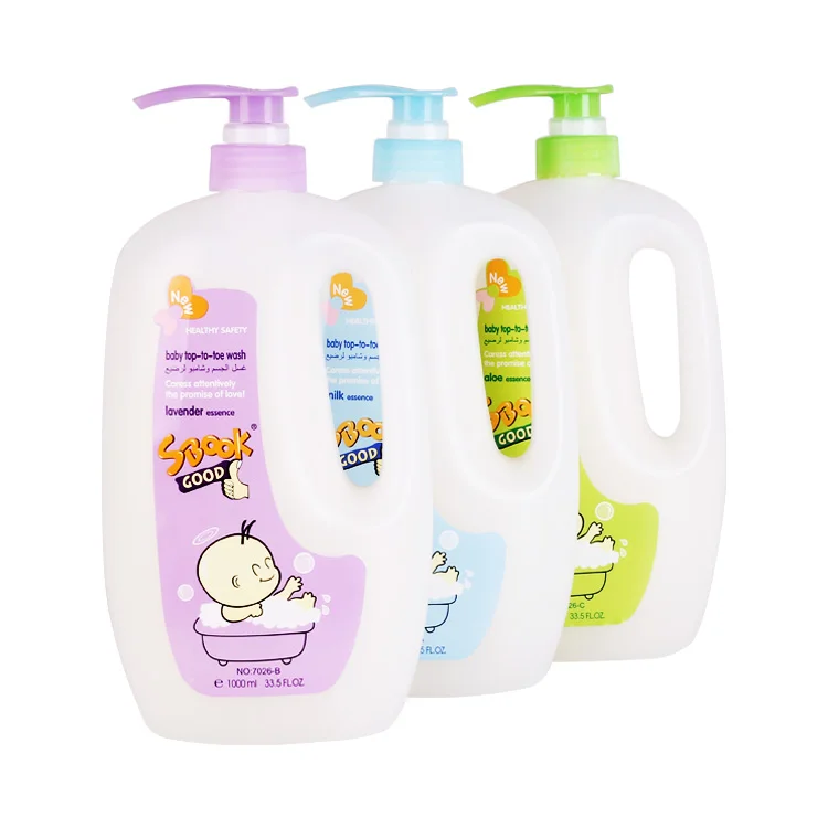 custom logo private label oem 1000ml Manual Shampoo Shower Gel Bottle Family Size Baby Shampoo&Wash Kids Body Wash