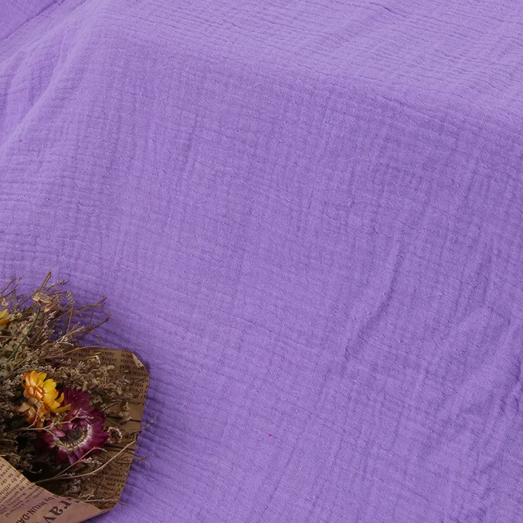 
Hot selling print double layer 100% cotton gauze muslin cotton for baby clothing 