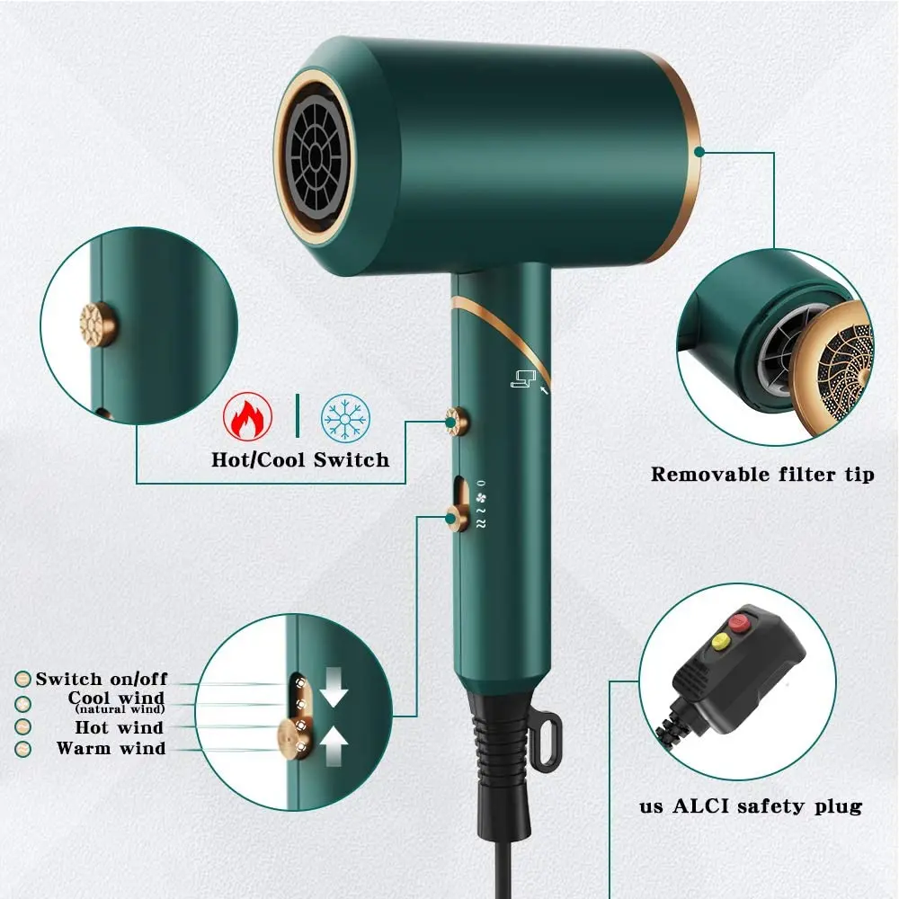 2021 Hot New Factory Price Blow Dryer Hair Care High Power Temps Control Hair Salon Equipment Professional Blow Salon Hair Dryer