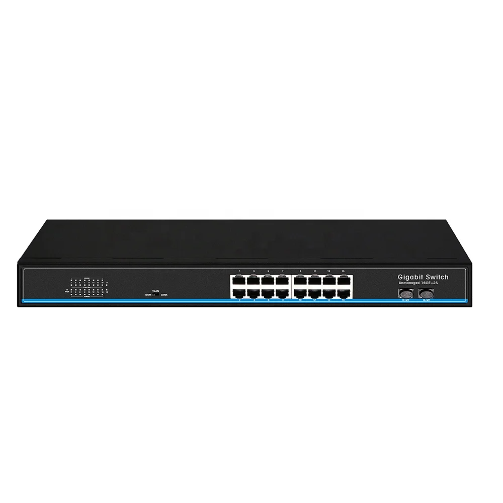 Netgear Mini Server Poe Switch Full-duplex & Half-duplex Optical 16GE+2SFP 16 Port with an and Ethernet Network I3 Internet 4.1M