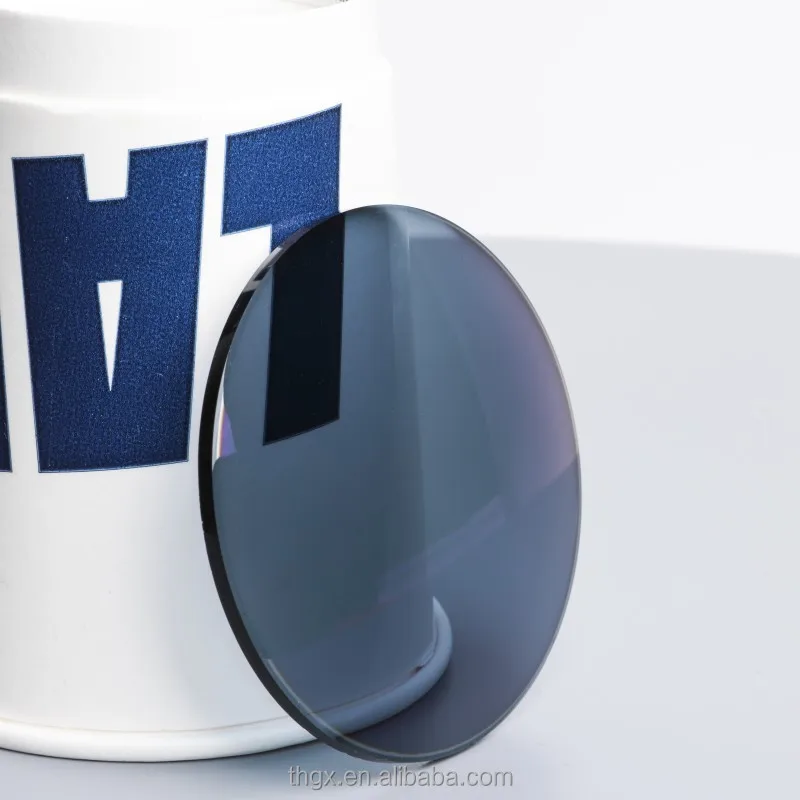 optical cylinder lens colorful fast change sunglasses 1.56 single vision photochromic lens HMC