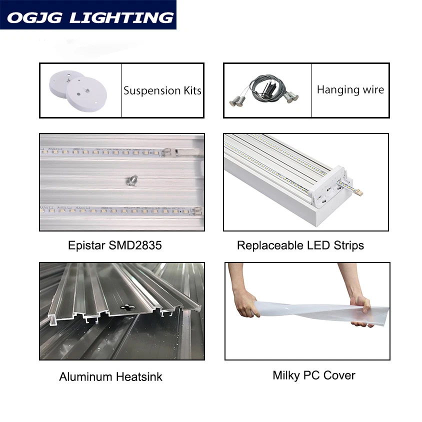 0-10V dimming motion sensor LED linear fixture stairwell office led tube light