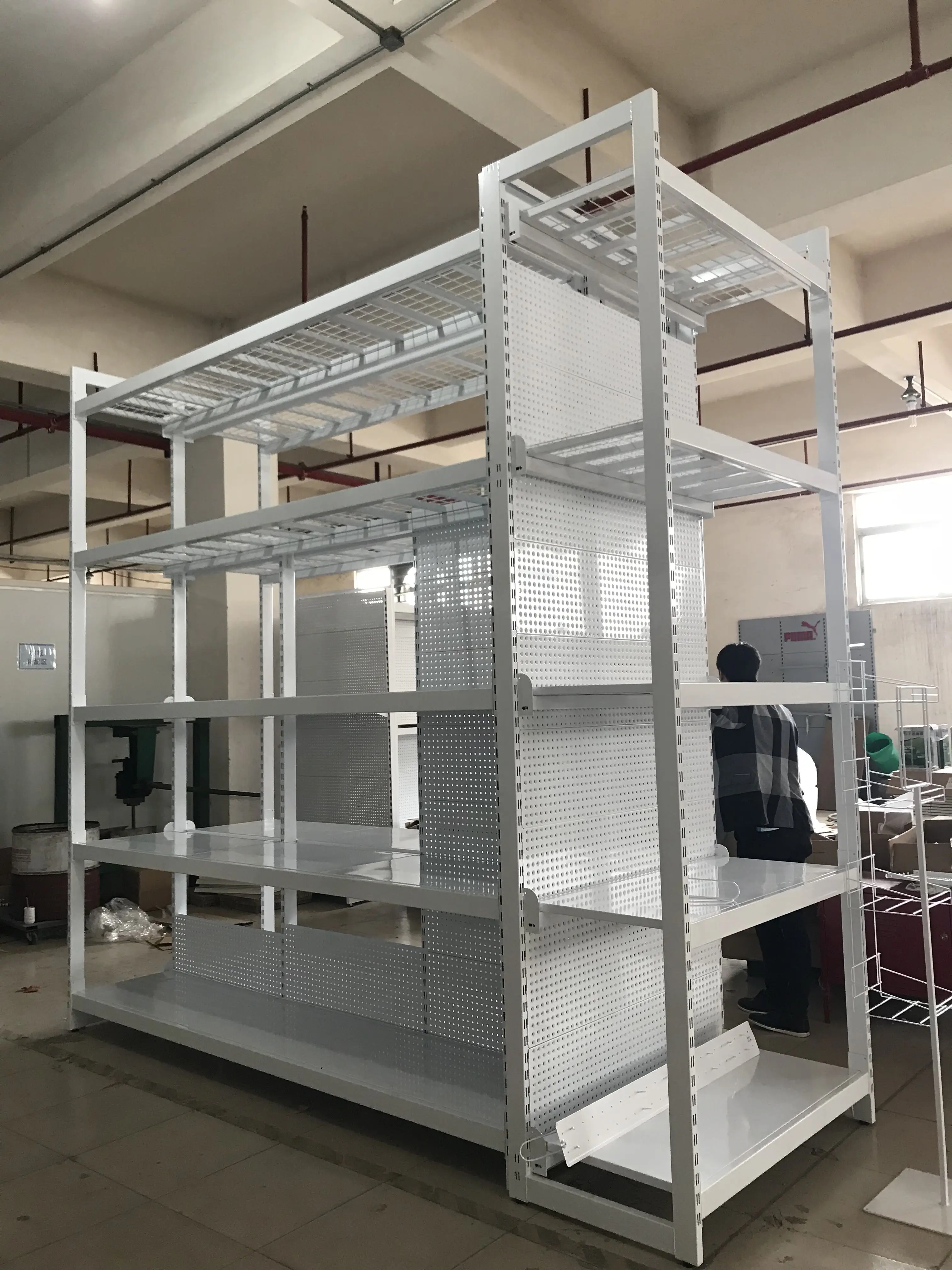 New Type Supermarket Shelving Metal Equipment Display Rack Grocery Shelves In Guangdong