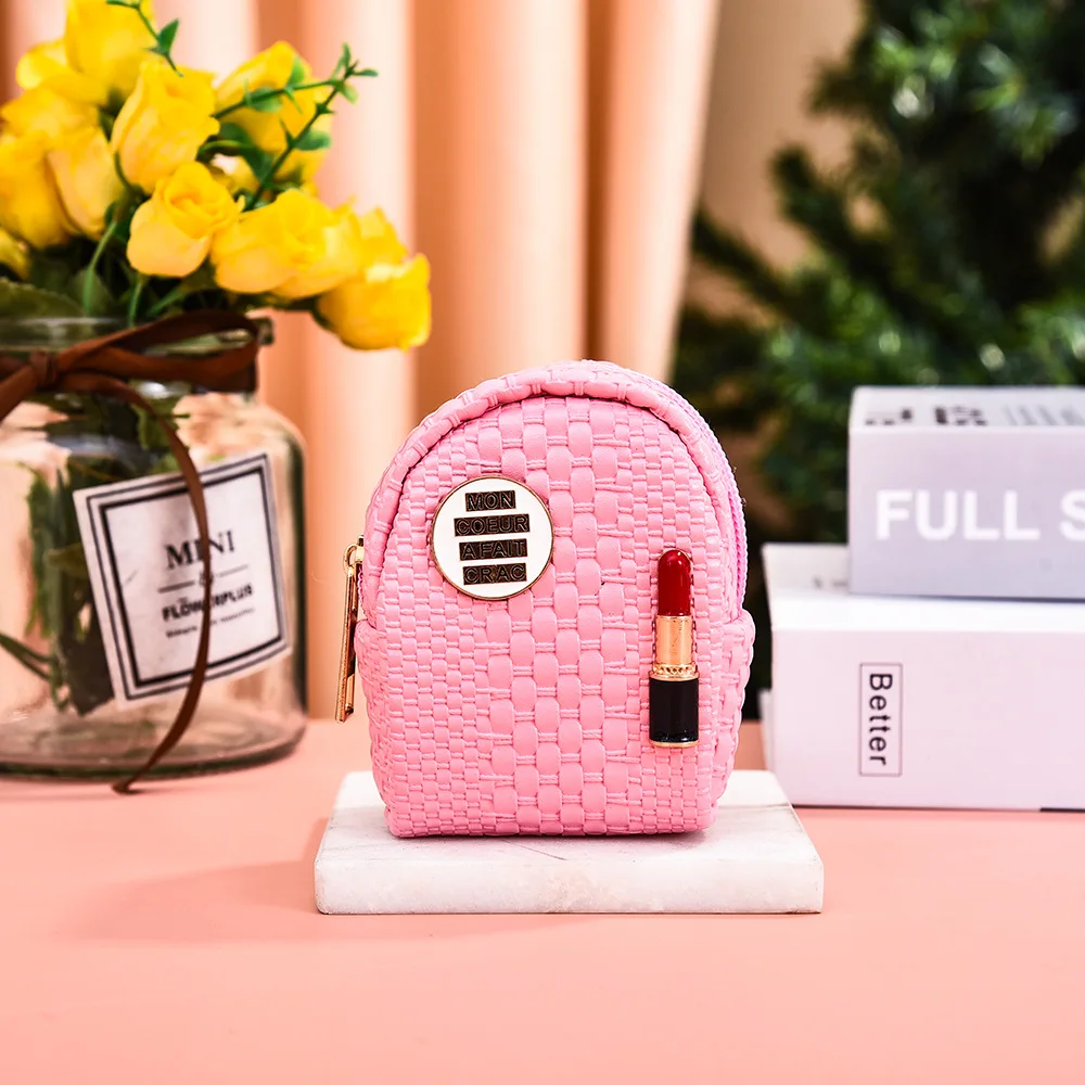 Coin Purse Wholesale Mini Backpack Keychain Portable Expandable Storage Bag Outdoor Travel Mini Lipstick Bag Keyring Small Bag