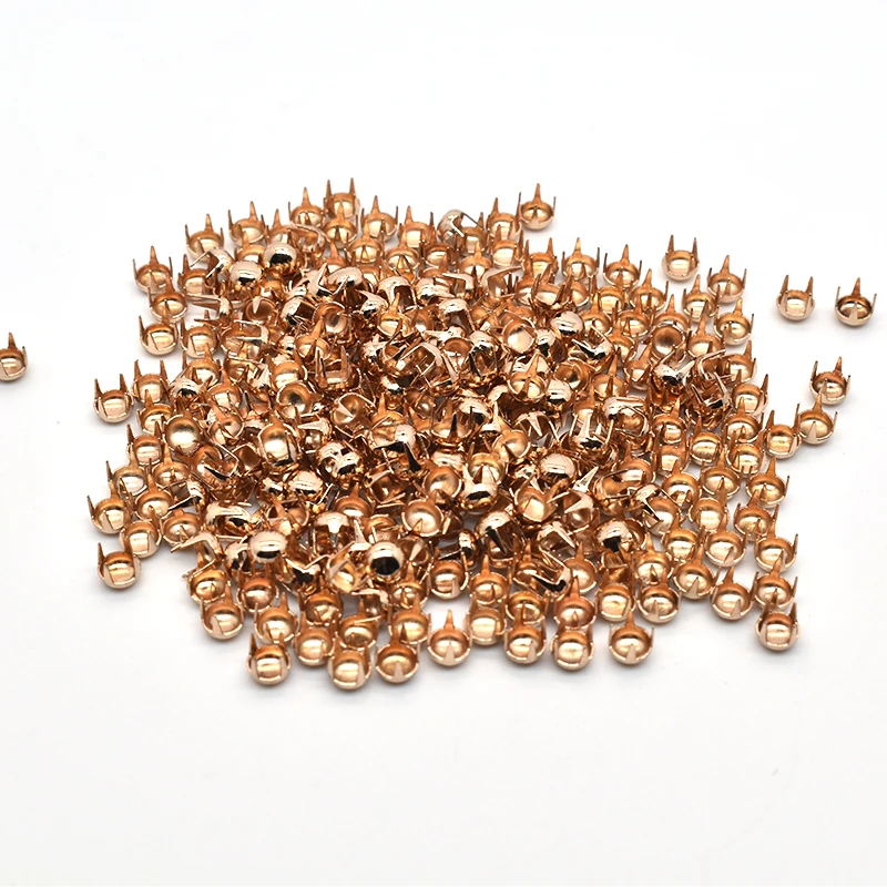 2-10mm brass copper claw studs nails rivet iron metal round mushroom  dome head four claw nails for bag leather belt