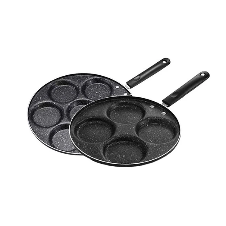 
Non-stick Fried Egg Pot Flat-bottomed Frying Pan Kitchen Cooking Pot Omelette Pan 4-hole Cast Iron Frying Pan 