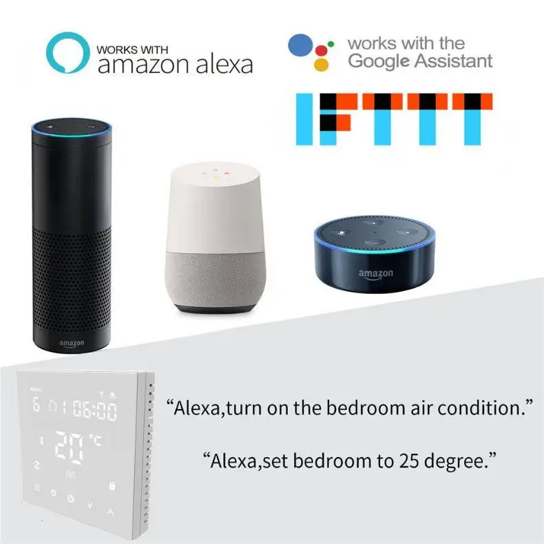 Intelligent Temperature Controller Mobile Phone APP Voice Remote Control WiFi Electric Floor Heating/Gas Boiler Thermostat