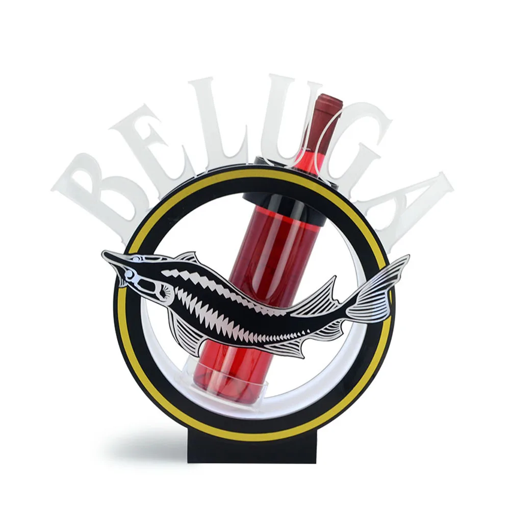 Professional Custom Design Acrylic LED Wine Bottle Display Stand