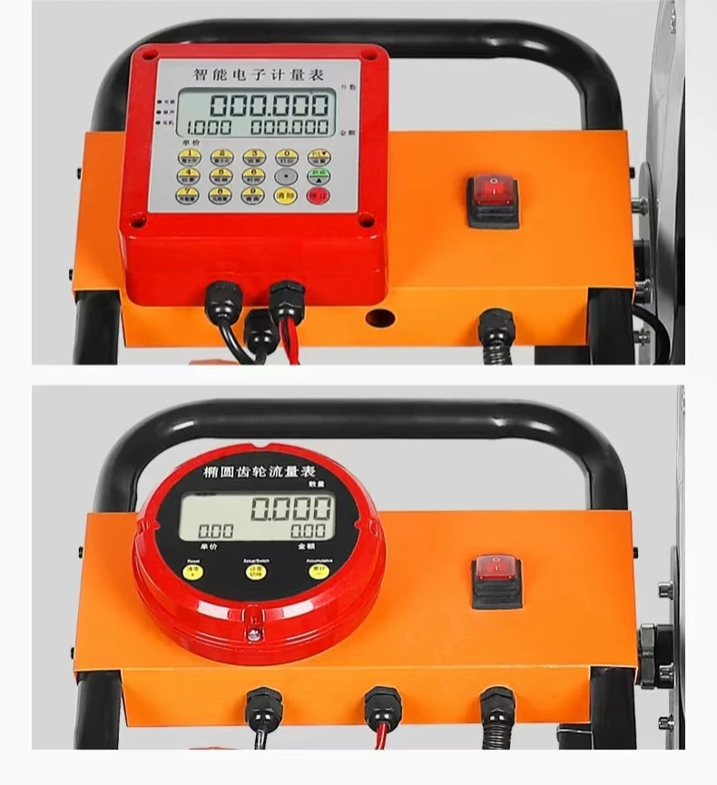 Cavitt Electric 12V/24V/220V Portable Fuel Pump 550W Fuel Reel Dispenser Diesel Pump With Fuel Gun And 10M Hose Reel