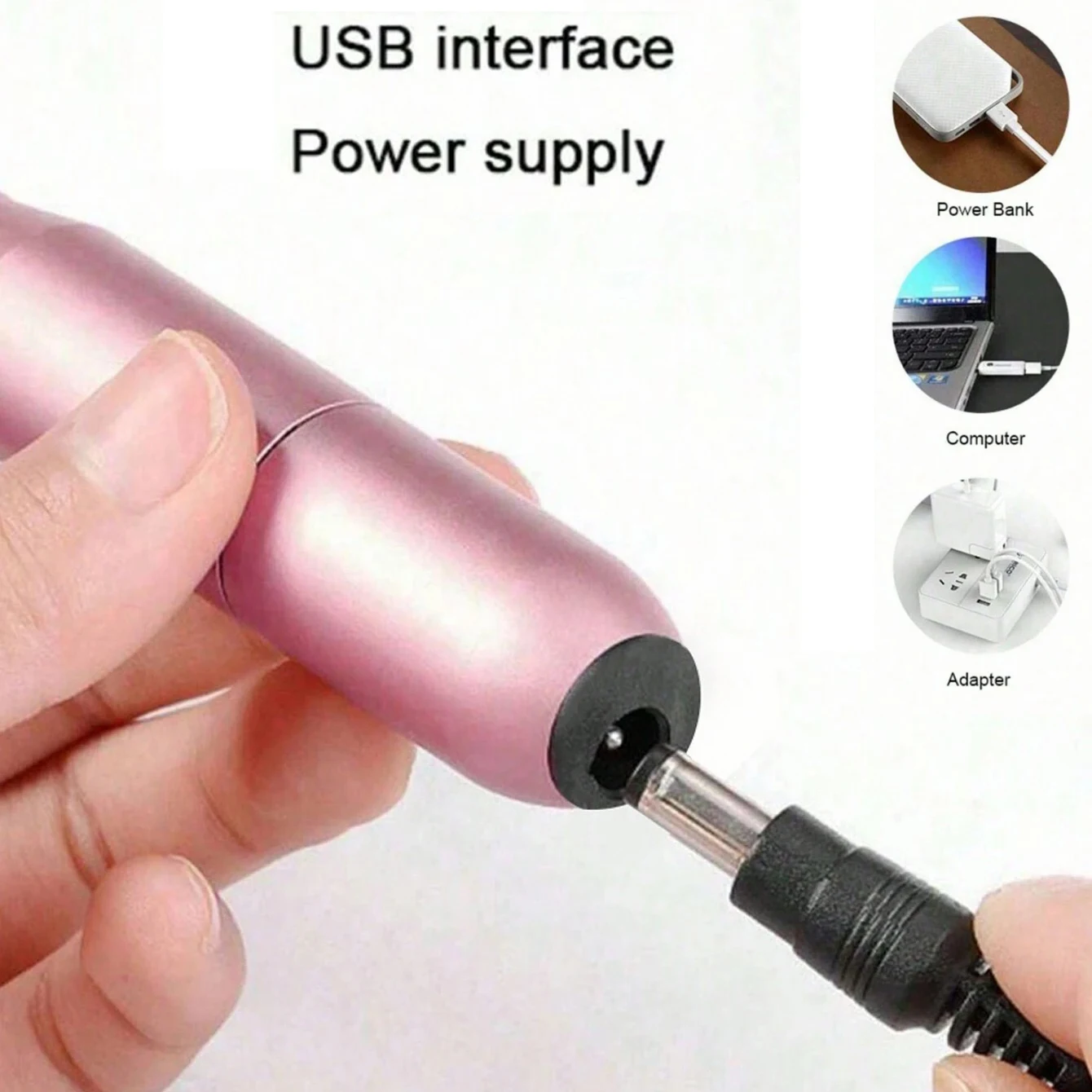 Portable Electric Nail Drill Manicure Pedicure Tool Acrylic Nail Cuticle Cleaning 35000rpm Nail Drill