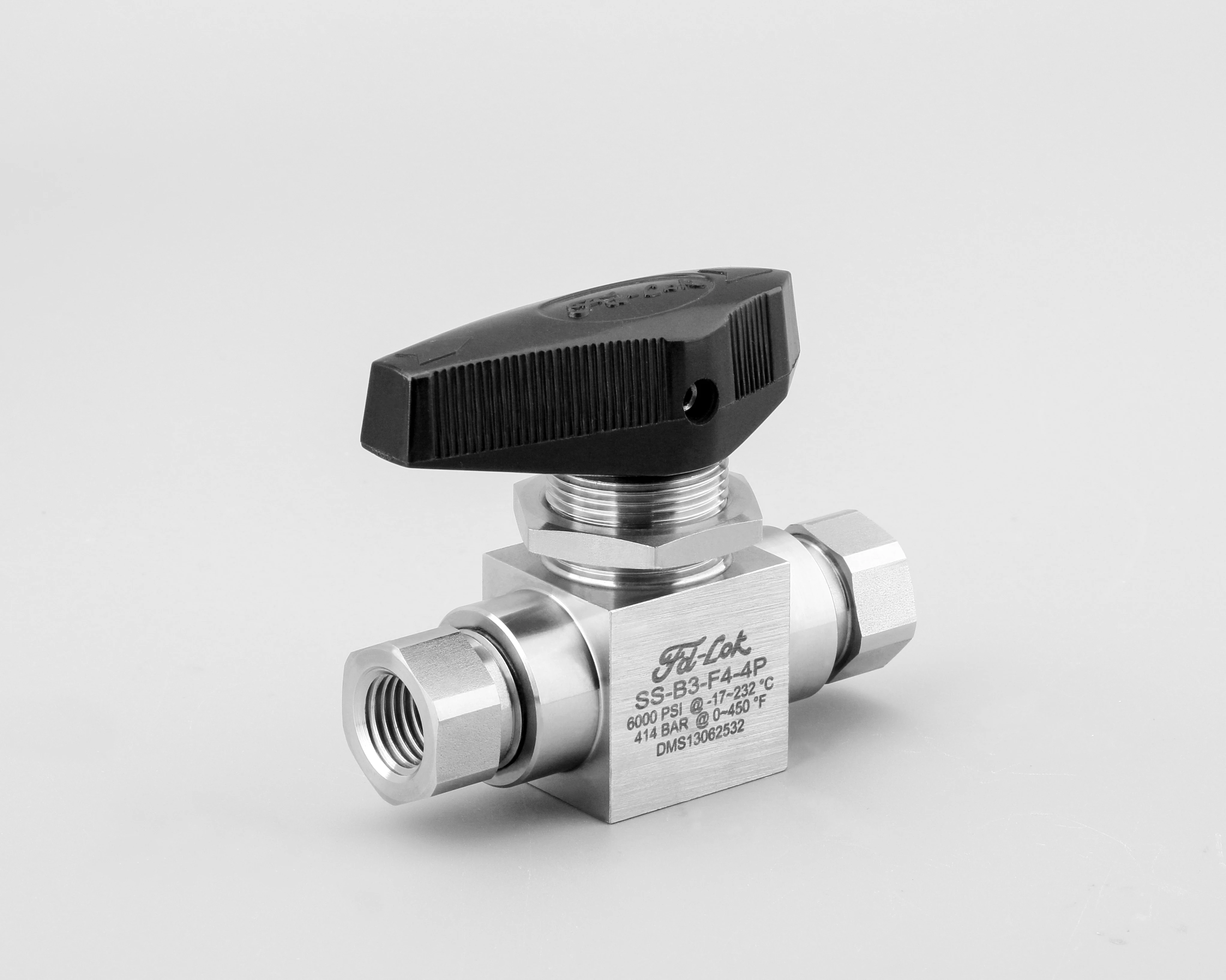 Manual Stainless Steel Ball Valves 6000psi 1/4 Female NPT Trunnion High Temperature Media for General Applications