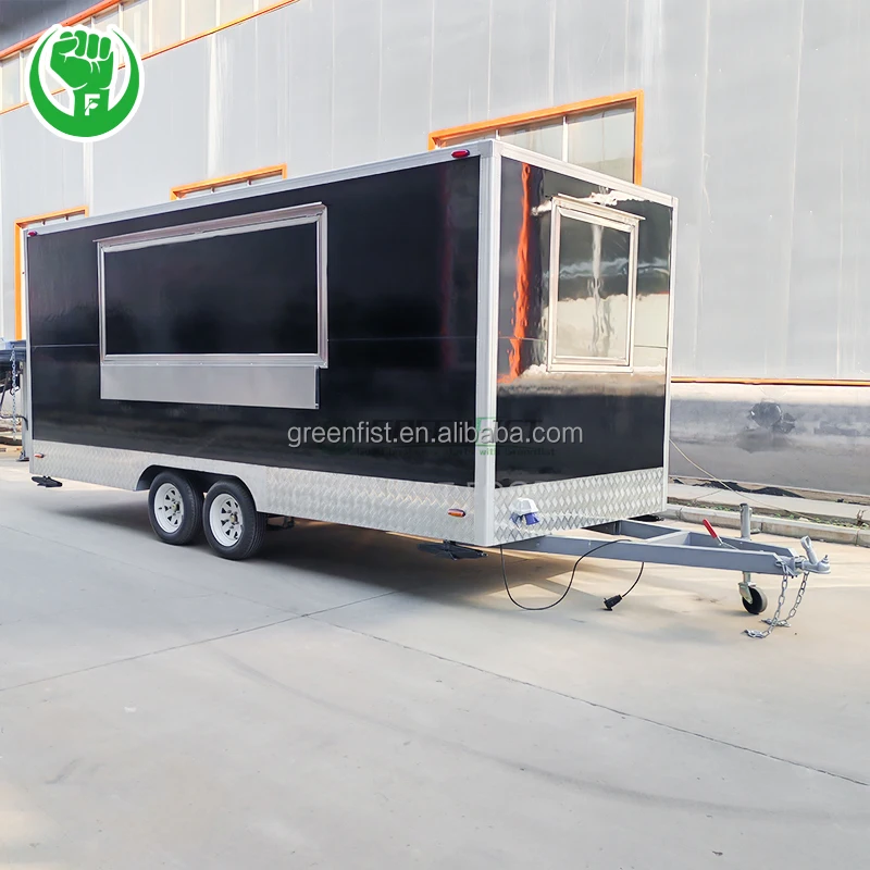 USA Standard Concession 12ft 13ft 16ft 20ft Mobile Food Truck Trailer Deep Fryer Fried Chicken Turkey Churros Food Trailers