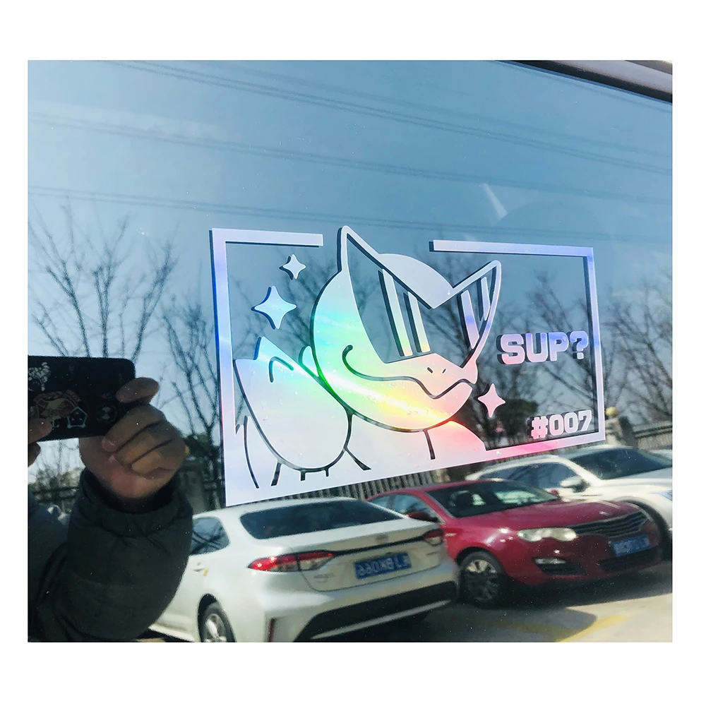 Custom Hologram LOGO UV Resist Outdoor Use Waterproof Car Window Body Bumper Lettering Transfer Vinyl Decals For Decoration