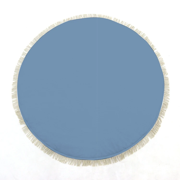 100% Cotton Super Soft Comfortable Safe Crawl Pad Tummy Time Round Infant Reversible Playmat For Children