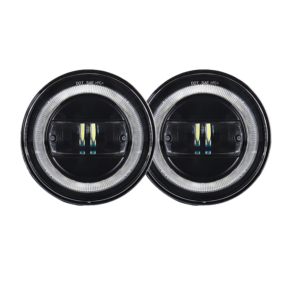 Round LED Fog Light Halo DRL For Toyota Tacoma 2005-11/Tundra 07-13/Solara 2004-2006