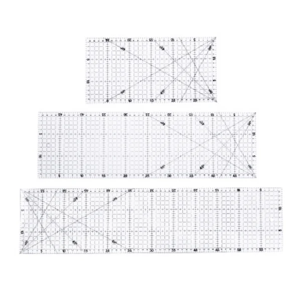 Черная квадратная акриловая Лоскутная прямая Линейка для одежды, инструменты для изготовления тарелок