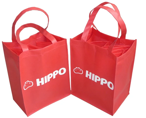 
6 bottles non woven wine bag polypropylene bottle bags beer can holder 