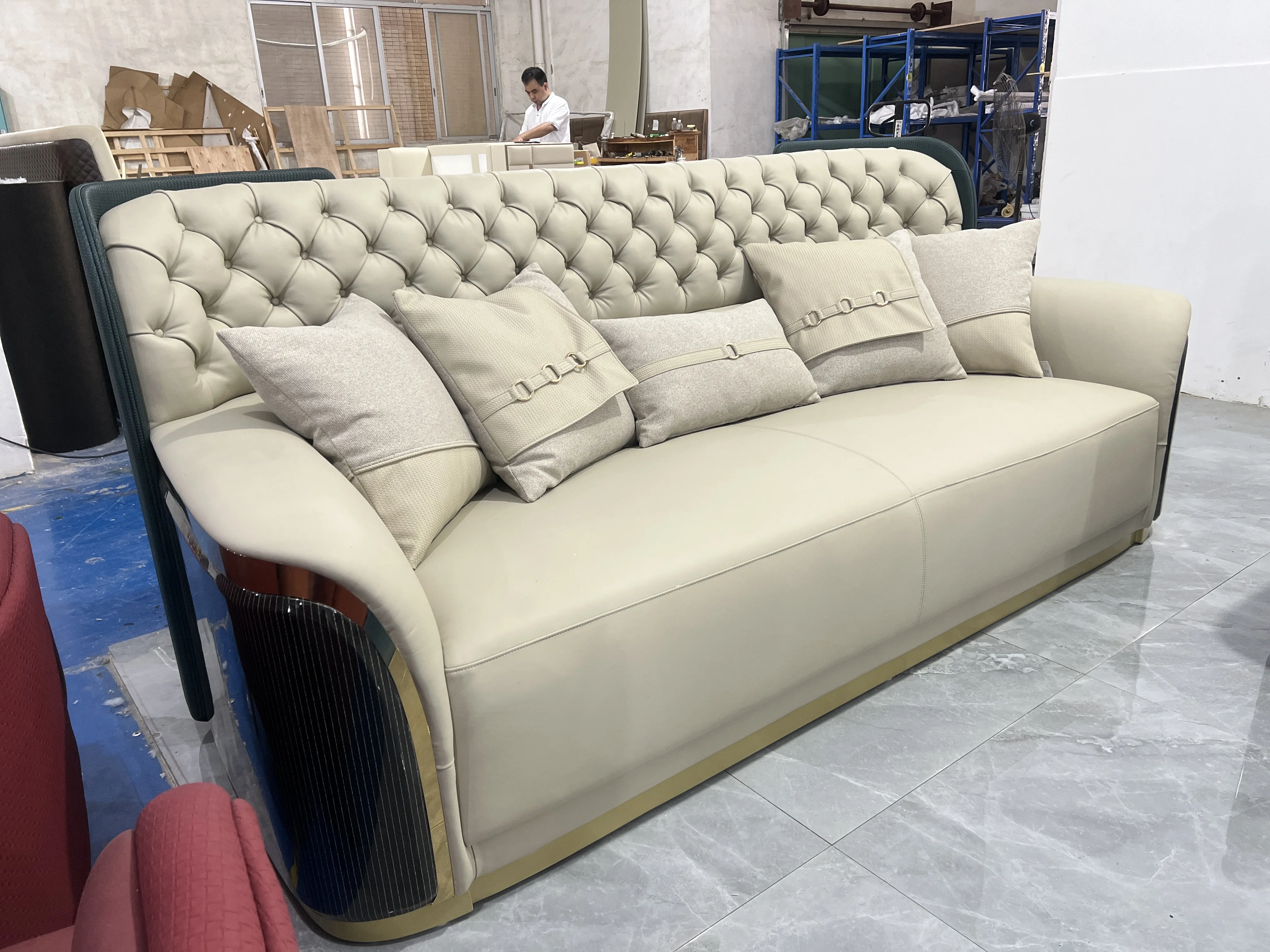 One stop solutions home living room designs modern Italian luxury sofa set furniture
