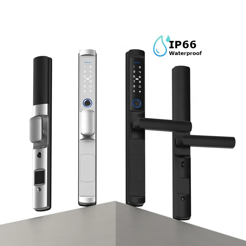 Tediton Waterproof Tuya WiFi Control Smart Digital Aluminum Lock Electronic Fingerprint Smart Lock Door