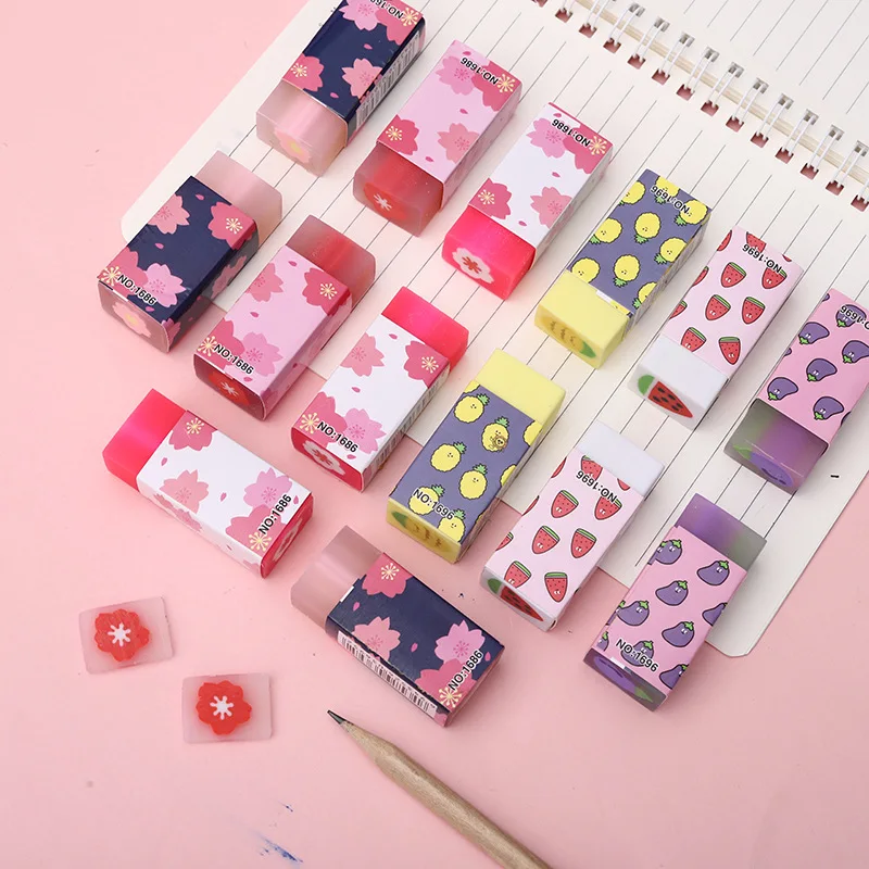 Sakura sandwich jelly creative eraser cute fruit cut less crumbs clean pupils