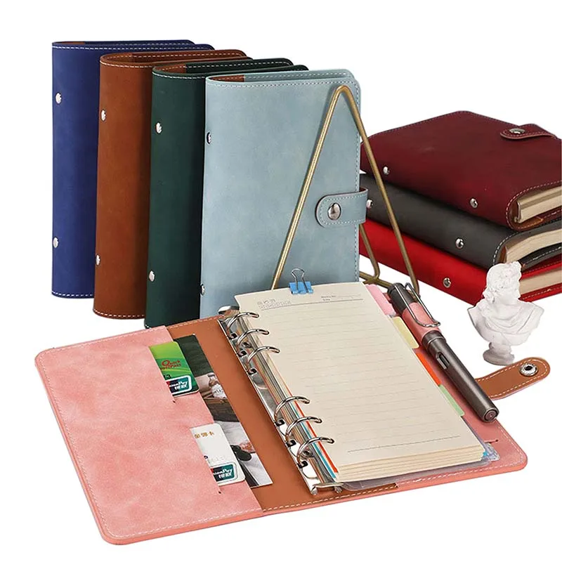 New Makaron A6 Binder Notebook Cash Budget Hand Book Planner Office Stationery Supplies Loose Leaf Binder Notebook