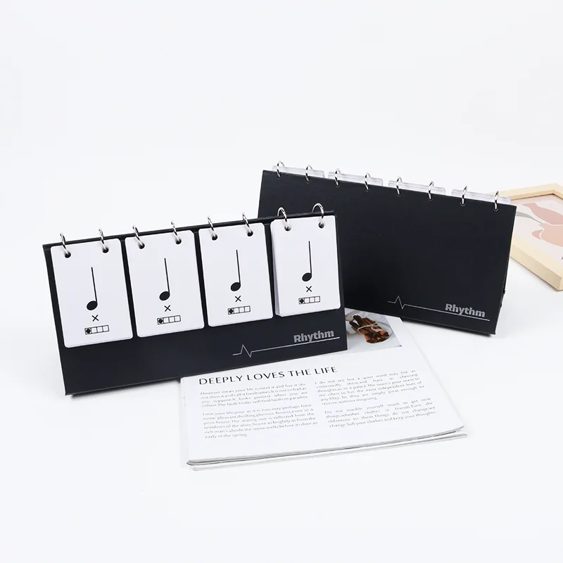 Rhythm Practice Card Visual Card Note Portable Training Flashcard Music Teaching Props For Piano Drum Guitar