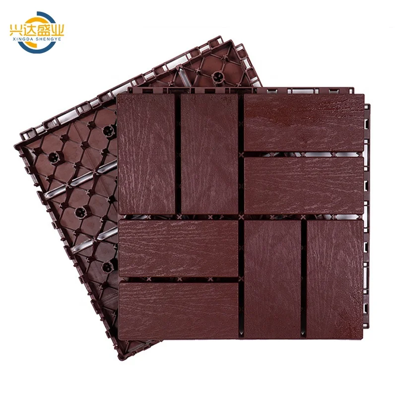Removable Interlocking Plastic Deck Tiles for Garden Patio Outdoor Decking