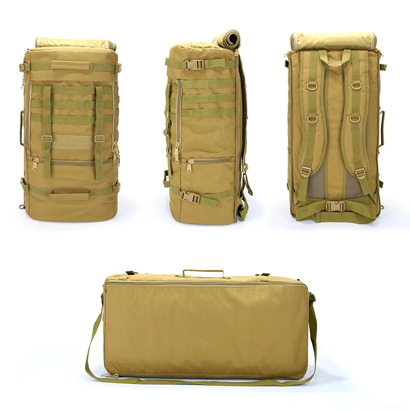 Molle tactical backpack bag wholesale 50l Waterproof trekking assault pack Polyester Camouflage Unisex Oxford Zipper