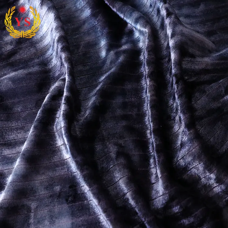 
Good quality knitted india style tie-dye 100% polyester velvet fabric for garments 