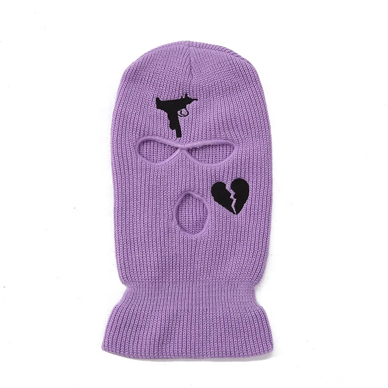 High Quality Multi-function Face Neck 3 Hole Uzi Balaclava Hat Winter Sweater Headwear Windproof Neck Warm Ski Mask Beanies For