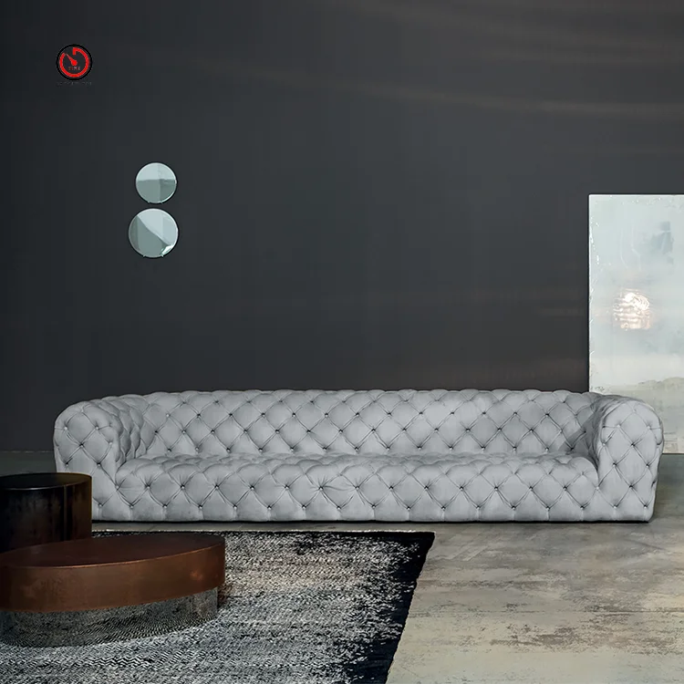 TT OEM&ODM french american style modern comfortable apartment hotel use love seat white leather couch living room sofas
