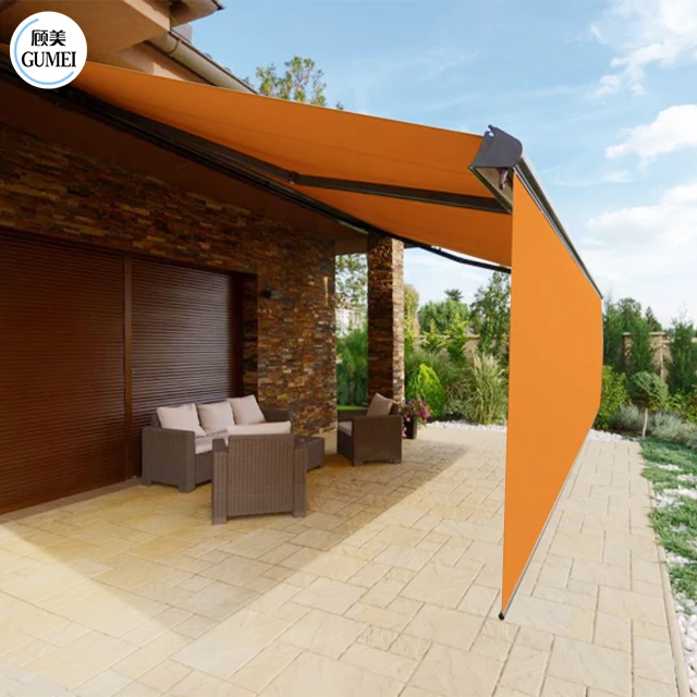 Outdoor  Balcony Rain-Protect Full Cassette Retractable Aluminium Awning