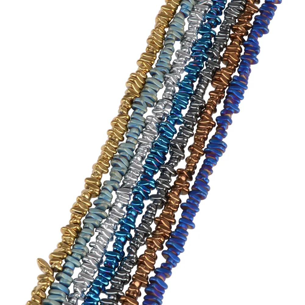 Chanfar Wholesale High Quality Natural Stone Plated Hematite Beads for Jewelry Making