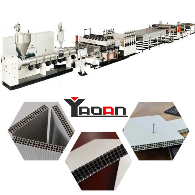 
PP Hollow Building Formwork Production Line For Building Material , PP Hollow Construction Formwork Machine 