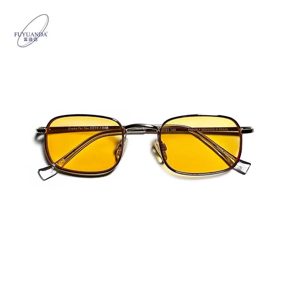 Fuyuanda Retro Narrow Square High Quality Metal Frames Sunglasses
