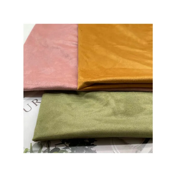 Shaoxing, дешевая 100% полиэфирная уточная замшевая ткань, твердая ткань PD, хорошее качество для одежды