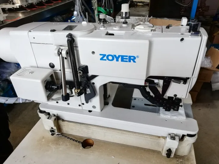 ZY781K zoyer High speed lockstitch straight button holing sewing machine for various knit fabric clothing