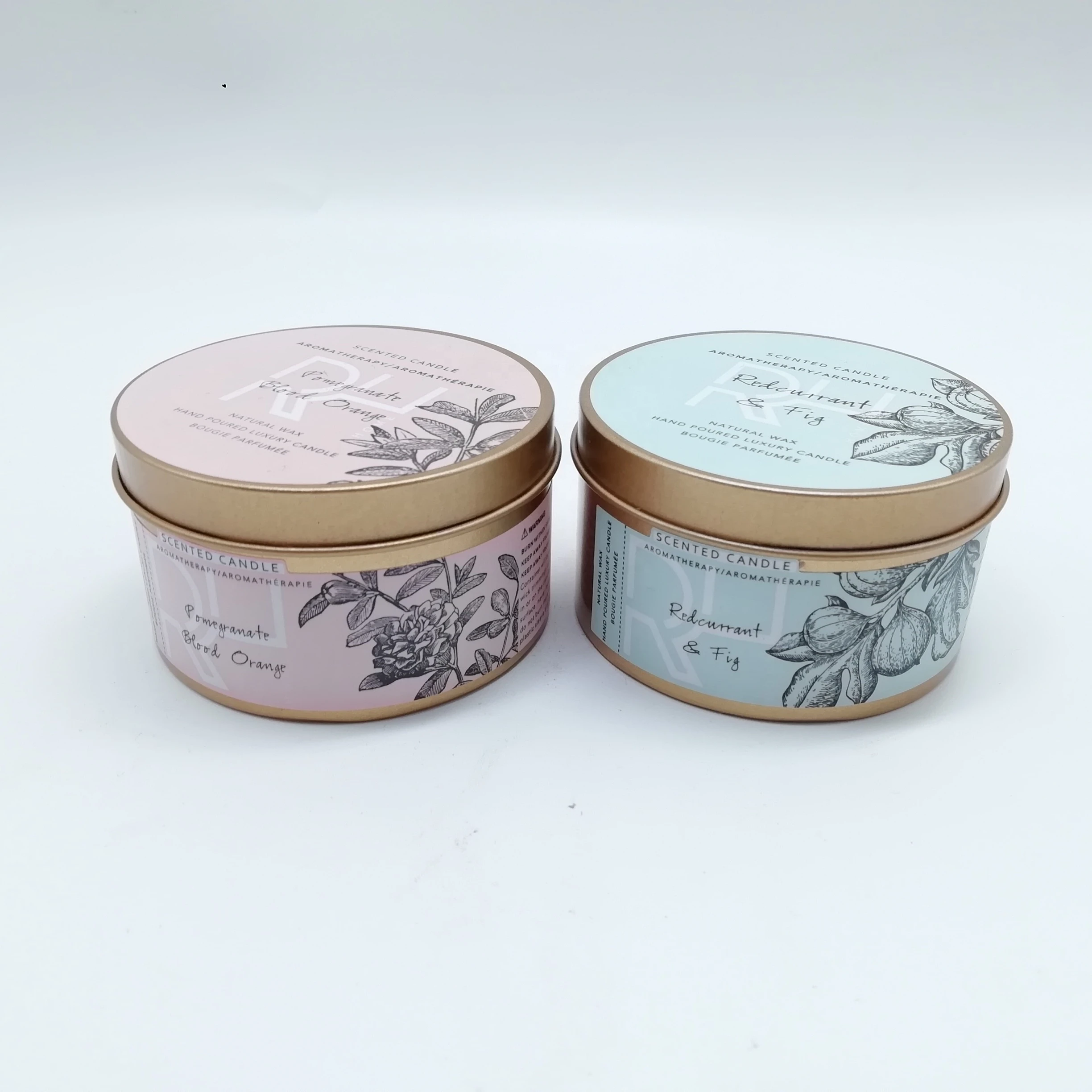 Factory Manufacture OEM Private Label Tin Candle Gift Set Wholesale Cotton Wick Organic Soy Wax Scented Candle