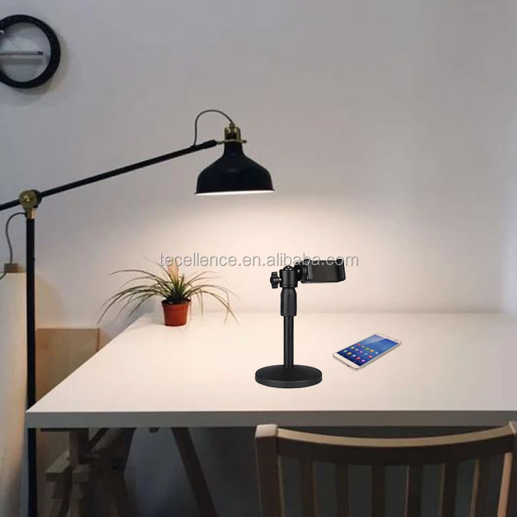 Selfie and Live Stream Cell Phone Accessories Holder Stable Mobile Stand Phone Holder for Desk