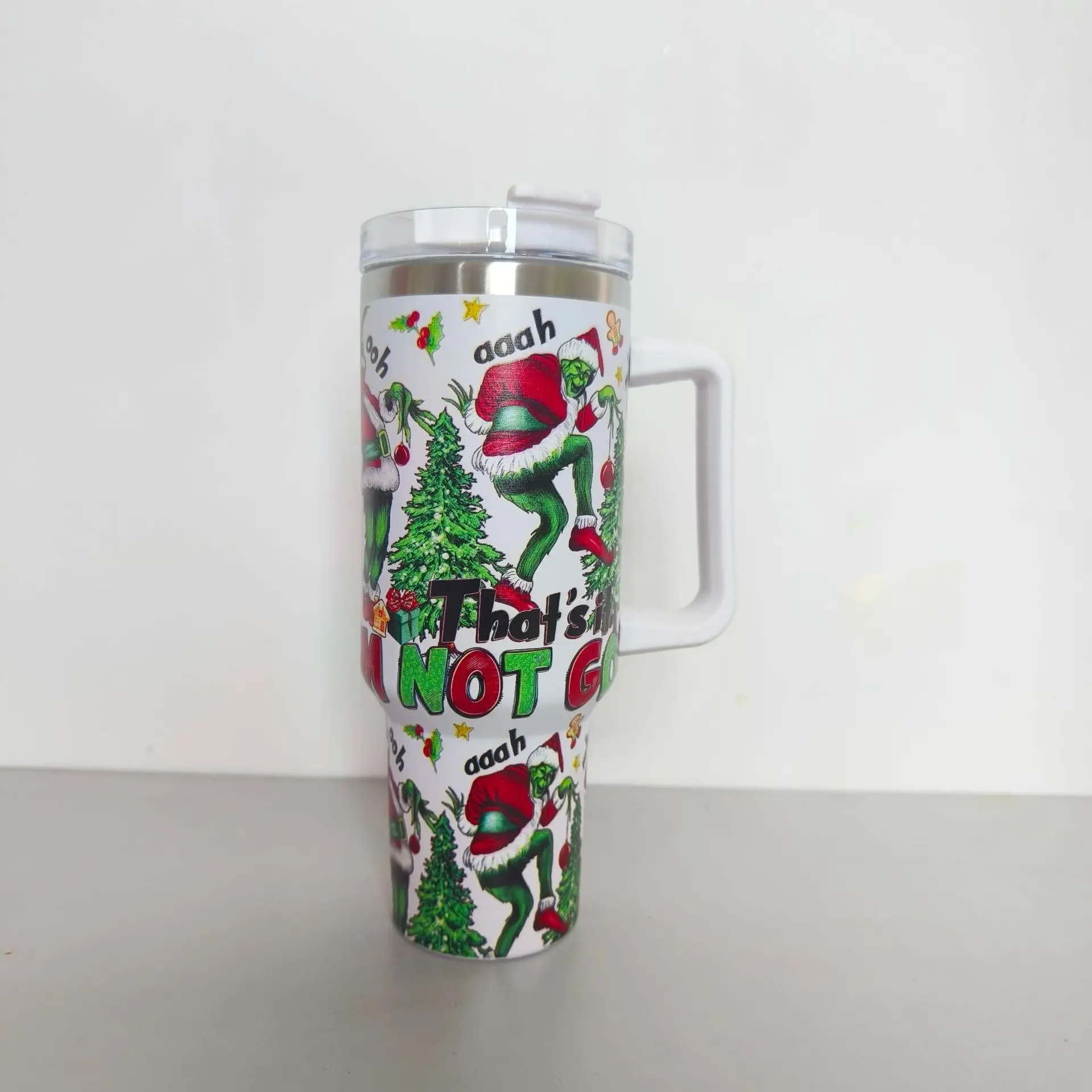 Grinch 40oz Car Cup Stainless steel thermos cup Large capacity 5D Christmas series Ge Ge Ice Bullion cup