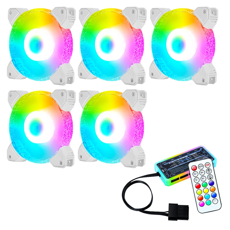 Заводская Цена ПК RGB вентилятор охладитель контроллер дистанционный комплект компьютерный корпус Компьютерный Вентилятор 120