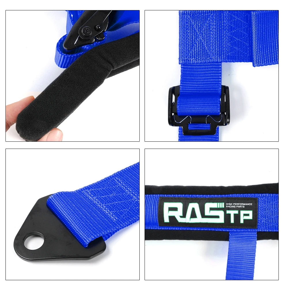 Racing 4 Point Harness Seat Belt with Ultra Comfort Heavy Duty Shoulder  Padding for Universial Racing Car Off-Road