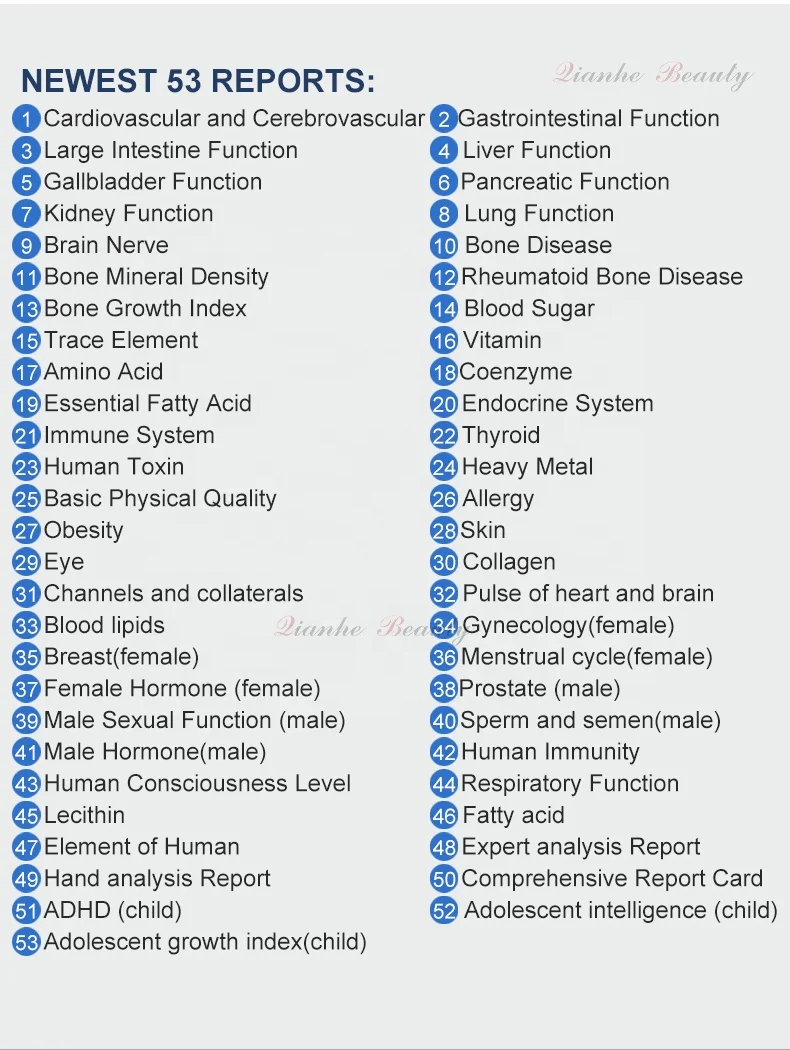 Zhenyuesheng Factory wholesale mini QRMA qmr998 japanese quantum magnetic resonance analyzer