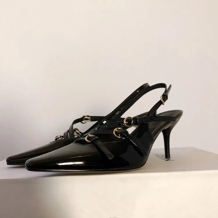 XINZI RAIN High Quality Ladies Heel Pump Shoes Logo Custom Elegant Red Patent Leather 7/9cm Women Stiletto High Heels