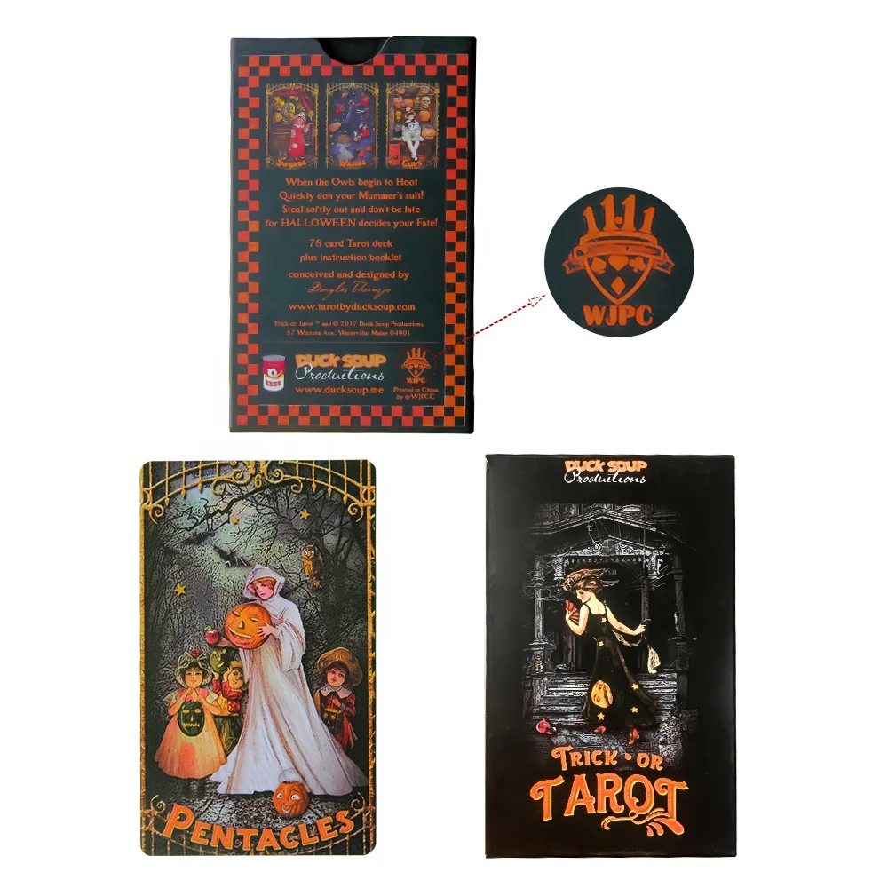 Top Quality Paper Caras Del Tarot Deck Russian Black Tarrot German Printing Custom Tarot Cards Board Game