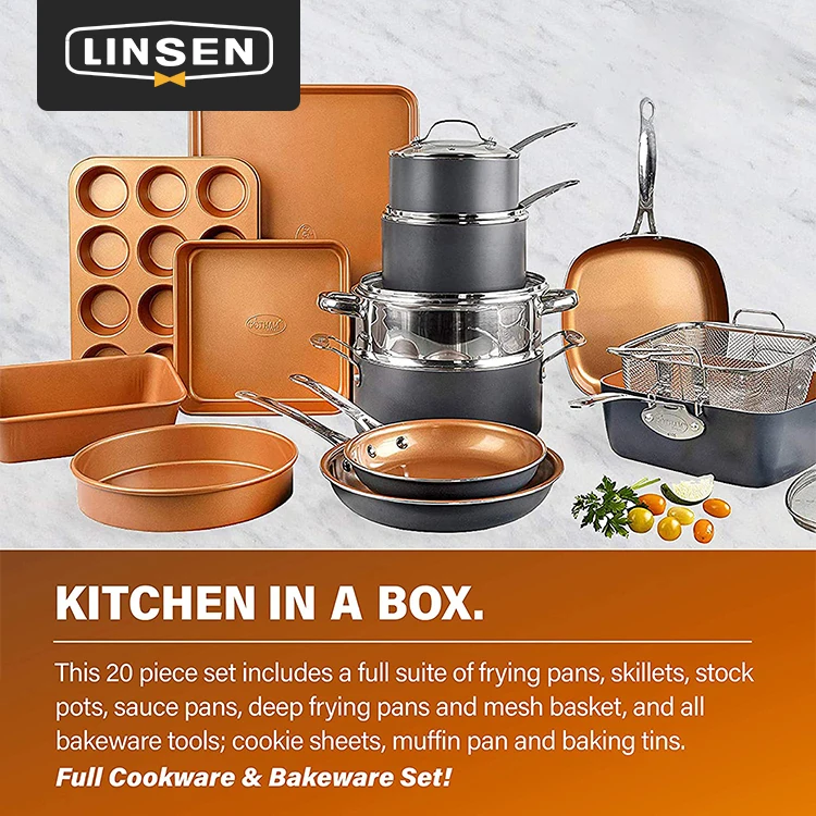 Amazon Same Paragraph Hot Sale Customization 13Pcs Saucepan Cook Ware Kitchen Non Stick Cookware Set