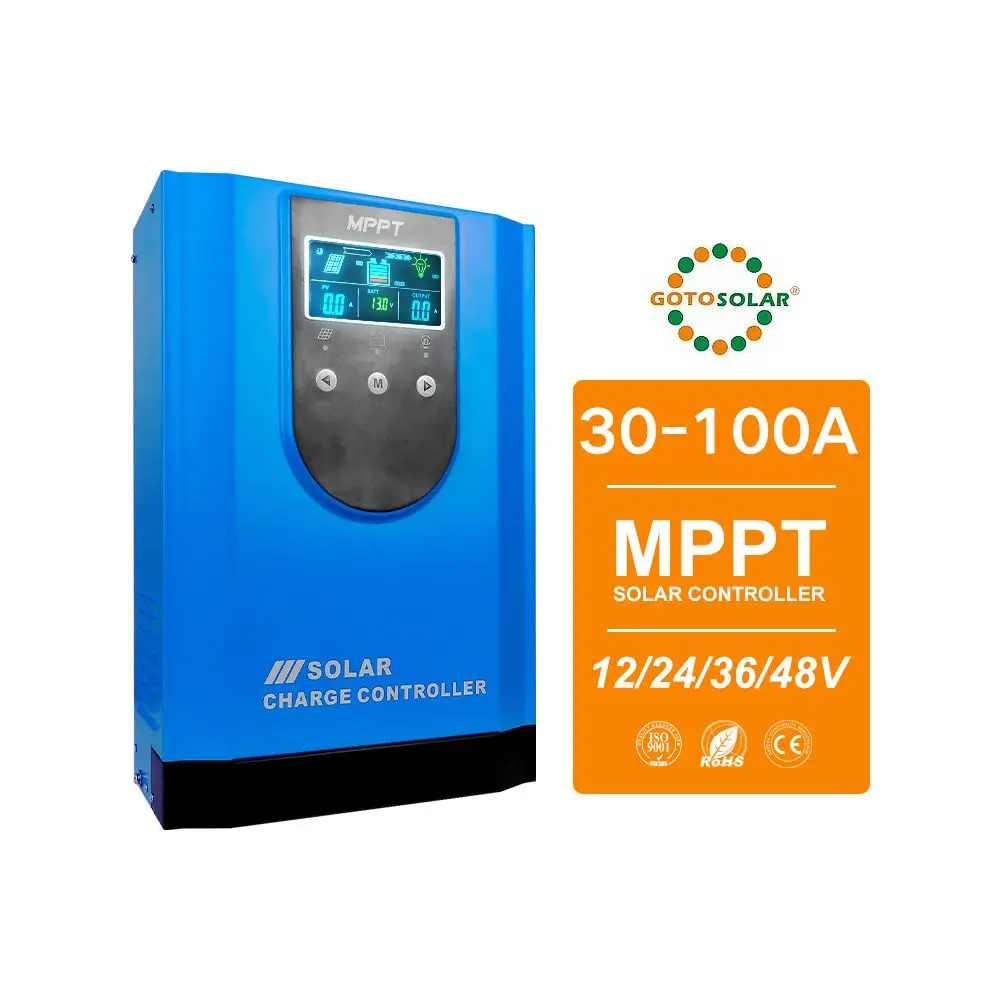 GOTO SOLAR 30-100A 12V/24V/36V/48V Max PV вход 150V Солнечный MPPT Контроллер заряда с RS485 и свинцово-кислотной литиевой батареей