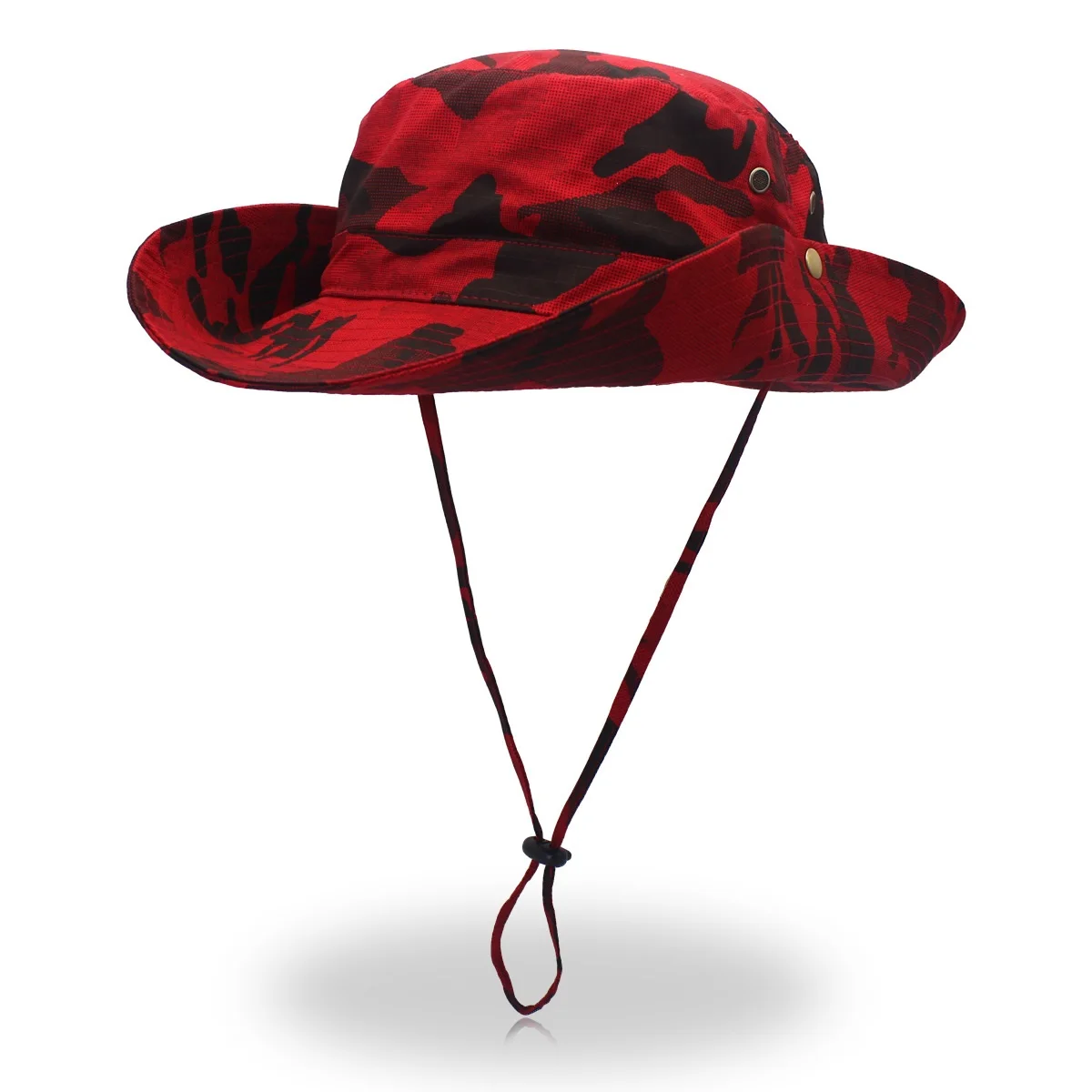 Neutral 100% cotton wide edge shading camo hat fisherman camo bucket hat